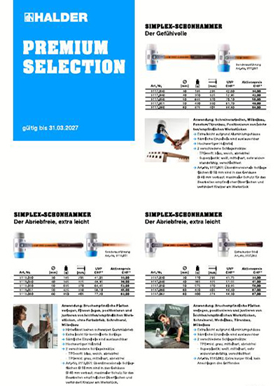 Knechtle Eisenwaren AG - Premuim Selection Halder - Gültig bis 31.03.2027