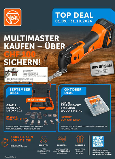Knechtle Eisenwaren AG - FEIN Mulitmaster - Gültig bis 31.10.2026